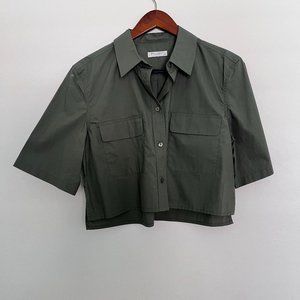 Equipment Cropped Shirt Army Green